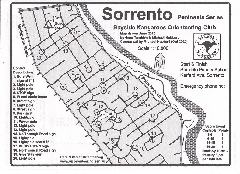 sample orienteering map