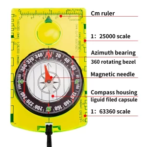 Outdoor Waterproof Navigation Compass for Orienteering