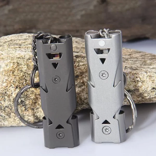 Outdoors High Decibel Portable Keychain S/Steel Whistle