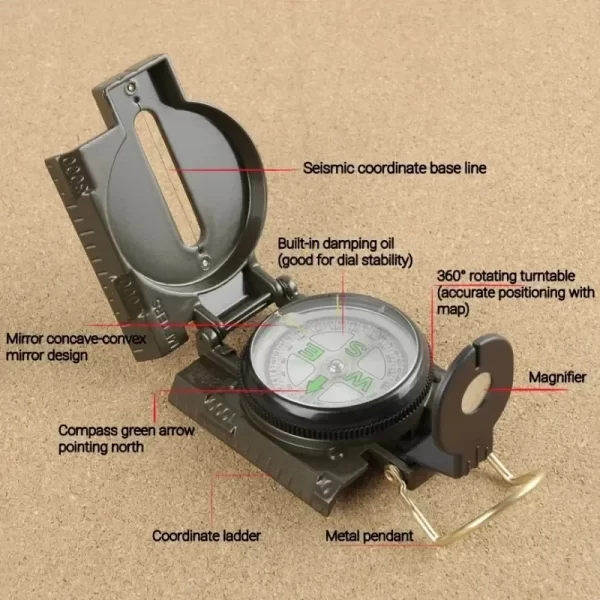 Waterproof High Precision Military Army Sight Compass