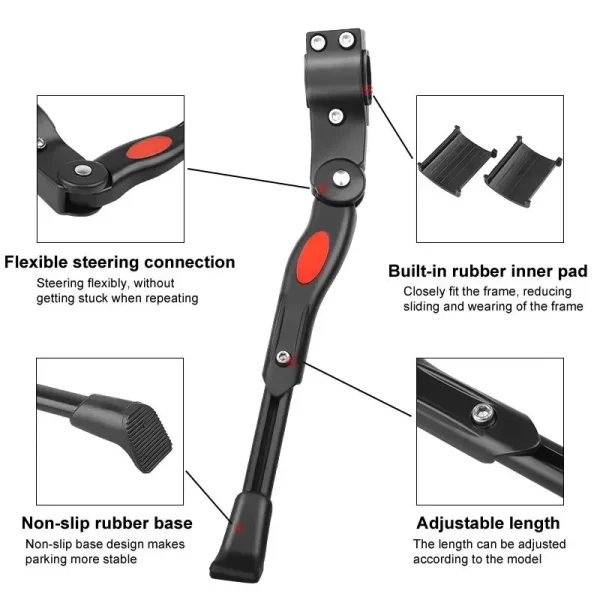 Adjustable Mountain Bike Aluminium Kickstand - Image 3